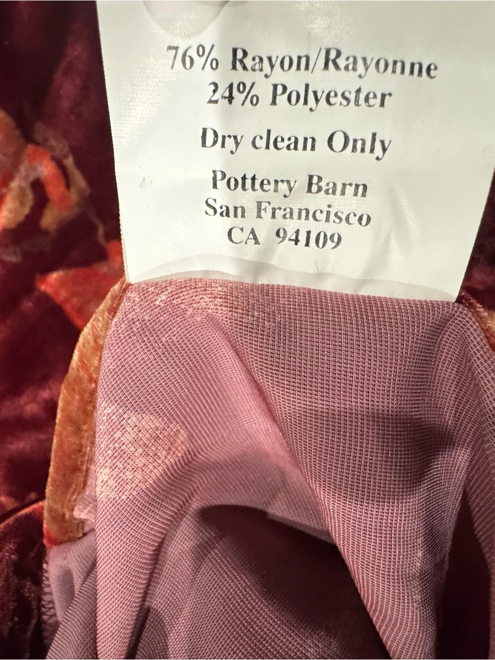 Pottery Barn Crushed Velvet Roses Full Duvet Cover & Standard Sham Set 3 Piece